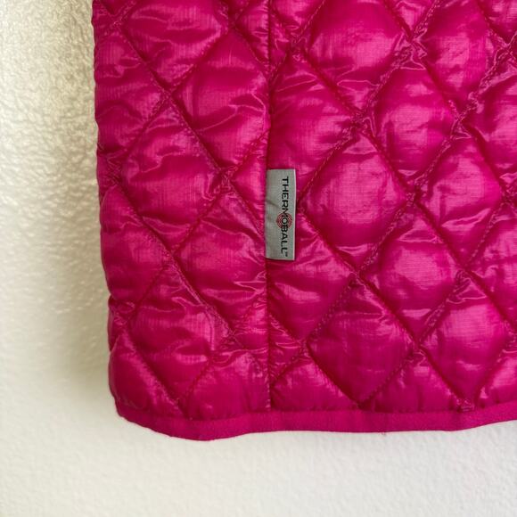 North Face Thermoball Puffer Vest Jacket Pink Womens Medium Quilted Outdoors Zip - Picture 7 of 10